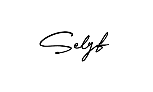 Make a beautiful signature design for name Selyf. With this signature (AmerikaSignatureDemo-Regular) style, you can create a handwritten signature for free. Selyf signature style 3 images and pictures png