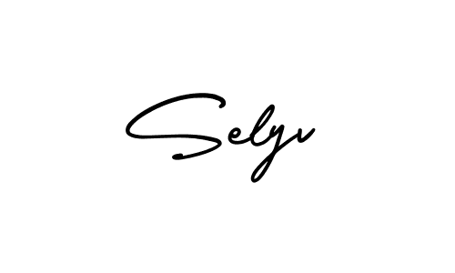 AmerikaSignatureDemo-Regular is a professional signature style that is perfect for those who want to add a touch of class to their signature. It is also a great choice for those who want to make their signature more unique. Get Selyv name to fancy signature for free. Selyv signature style 3 images and pictures png