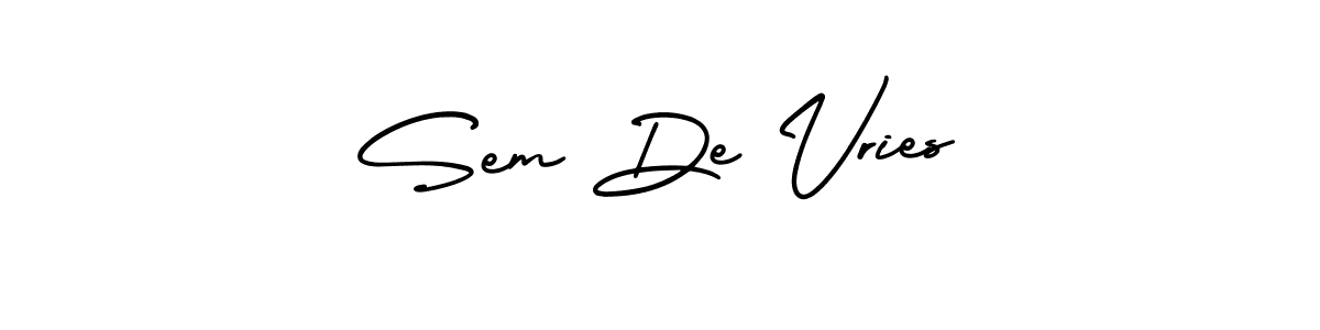 Design your own signature with our free online signature maker. With this signature software, you can create a handwritten (AmerikaSignatureDemo-Regular) signature for name Sem De Vries. Sem De Vries signature style 3 images and pictures png