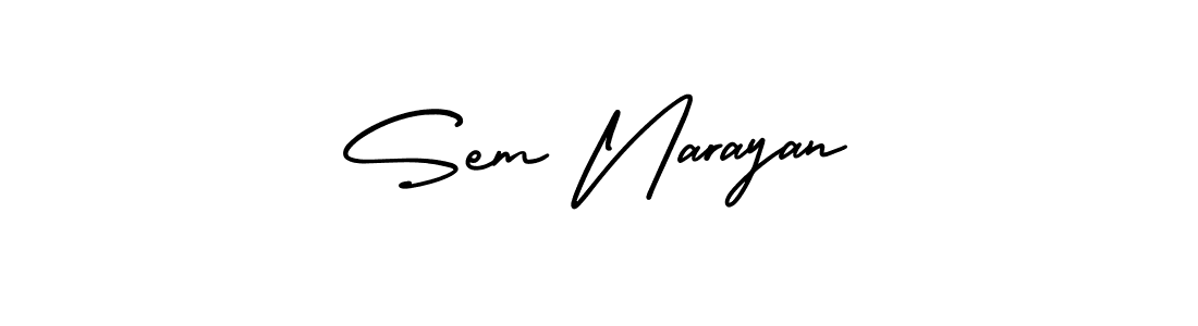Best and Professional Signature Style for Sem Narayan. AmerikaSignatureDemo-Regular Best Signature Style Collection. Sem Narayan signature style 3 images and pictures png