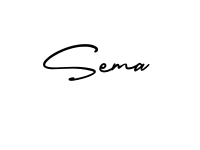 Make a beautiful signature design for name Sema. With this signature (AmerikaSignatureDemo-Regular) style, you can create a handwritten signature for free. Sema signature style 3 images and pictures png