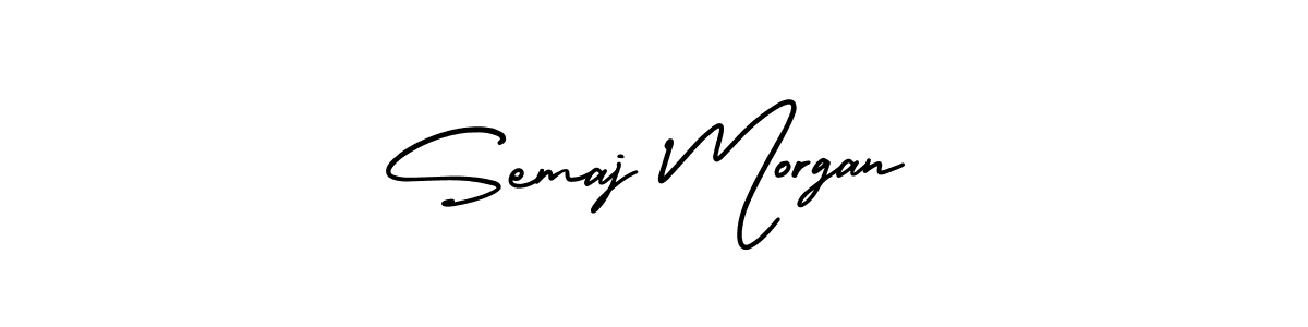 Create a beautiful signature design for name Semaj Morgan. With this signature (AmerikaSignatureDemo-Regular) fonts, you can make a handwritten signature for free. Semaj Morgan signature style 3 images and pictures png