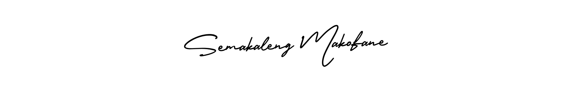 The best way (AmerikaSignatureDemo-Regular) to make a short signature is to pick only two or three words in your name. The name Semakaleng Makofane include a total of six letters. For converting this name. Semakaleng Makofane signature style 3 images and pictures png