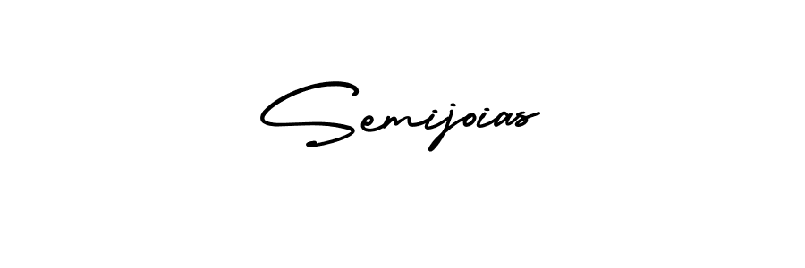 Make a beautiful signature design for name Semijoias. With this signature (AmerikaSignatureDemo-Regular) style, you can create a handwritten signature for free. Semijoias signature style 3 images and pictures png