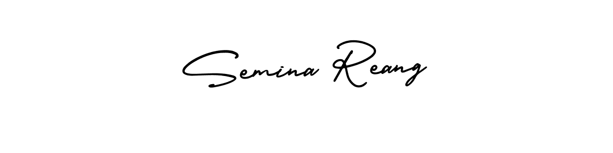 Also we have Semina Reang name is the best signature style. Create professional handwritten signature collection using AmerikaSignatureDemo-Regular autograph style. Semina Reang signature style 3 images and pictures png