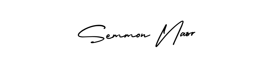 Also we have Semmon Nasr name is the best signature style. Create professional handwritten signature collection using AmerikaSignatureDemo-Regular autograph style. Semmon Nasr signature style 3 images and pictures png