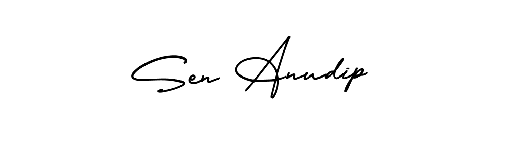 Make a short Sen Anudip signature style. Manage your documents anywhere anytime using AmerikaSignatureDemo-Regular. Create and add eSignatures, submit forms, share and send files easily. Sen Anudip signature style 3 images and pictures png