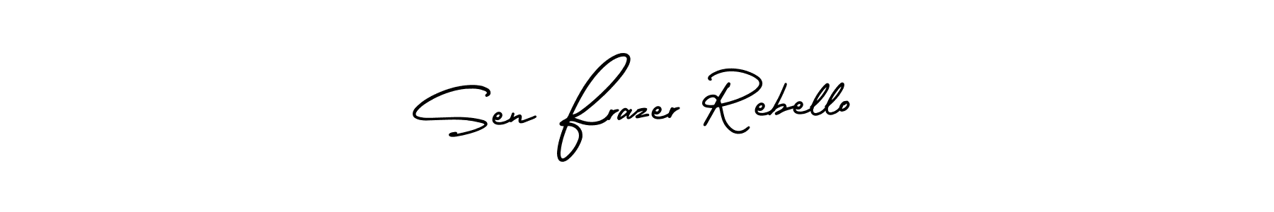 Create a beautiful signature design for name Sen Frazer Rebello. With this signature (AmerikaSignatureDemo-Regular) fonts, you can make a handwritten signature for free. Sen Frazer Rebello signature style 3 images and pictures png