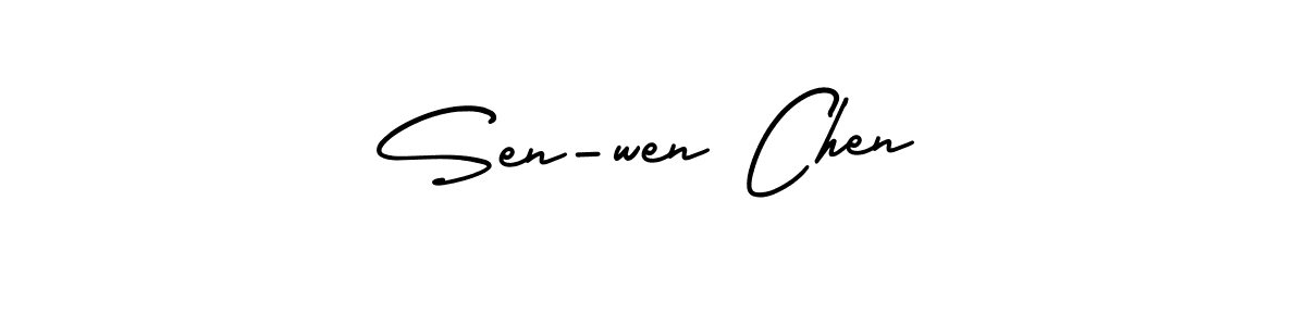 Design your own signature with our free online signature maker. With this signature software, you can create a handwritten (AmerikaSignatureDemo-Regular) signature for name Sen-wen Chen. Sen-wen Chen signature style 3 images and pictures png