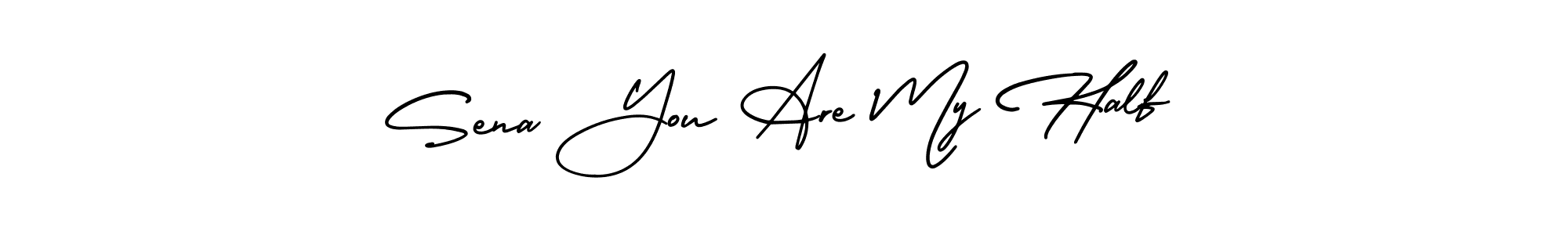 How to make Sena You Are My Half signature? AmerikaSignatureDemo-Regular is a professional autograph style. Create handwritten signature for Sena You Are My Half name. Sena You Are My Half signature style 3 images and pictures png