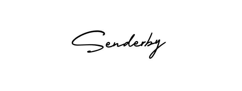How to make Senderby signature? AmerikaSignatureDemo-Regular is a professional autograph style. Create handwritten signature for Senderby name. Senderby signature style 3 images and pictures png