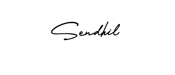 How to make Sendhil signature? AmerikaSignatureDemo-Regular is a professional autograph style. Create handwritten signature for Sendhil name. Sendhil signature style 3 images and pictures png