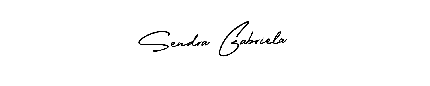 This is the best signature style for the Sendra Gabriela name. Also you like these signature font (AmerikaSignatureDemo-Regular). Mix name signature. Sendra Gabriela signature style 3 images and pictures png