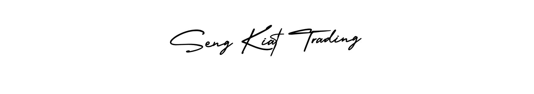 How to make Seng Kiat Trading name signature. Use AmerikaSignatureDemo-Regular style for creating short signs online. This is the latest handwritten sign. Seng Kiat Trading signature style 3 images and pictures png