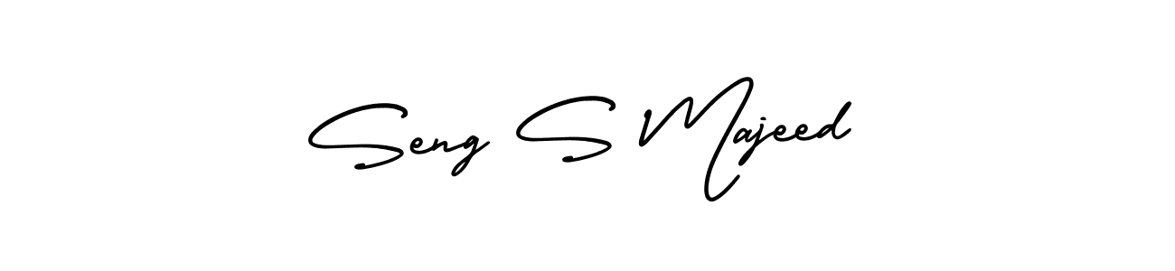 How to make Seng S Majeed name signature. Use AmerikaSignatureDemo-Regular style for creating short signs online. This is the latest handwritten sign. Seng S Majeed signature style 3 images and pictures png