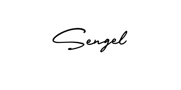 How to make Sengel name signature. Use AmerikaSignatureDemo-Regular style for creating short signs online. This is the latest handwritten sign. Sengel signature style 3 images and pictures png