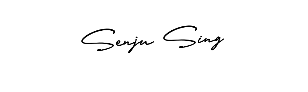 Create a beautiful signature design for name Senju Sing. With this signature (AmerikaSignatureDemo-Regular) fonts, you can make a handwritten signature for free. Senju Sing signature style 3 images and pictures png