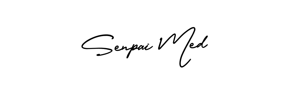 Make a beautiful signature design for name Senpai Med. With this signature (AmerikaSignatureDemo-Regular) style, you can create a handwritten signature for free. Senpai Med signature style 3 images and pictures png