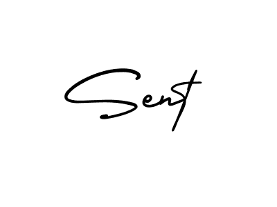 How to make Sent name signature. Use AmerikaSignatureDemo-Regular style for creating short signs online. This is the latest handwritten sign. Sent signature style 3 images and pictures png