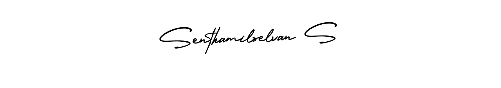 Use a signature maker to create a handwritten signature online. With this signature software, you can design (AmerikaSignatureDemo-Regular) your own signature for name Senthamilselvan S. Senthamilselvan S signature style 3 images and pictures png