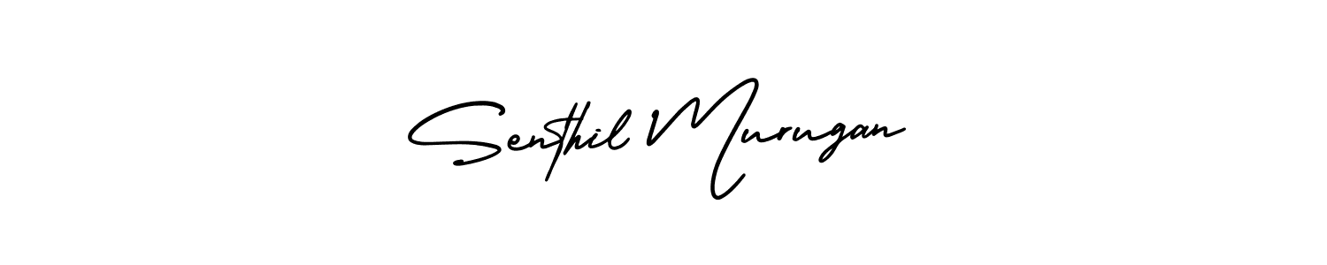 The best way (AmerikaSignatureDemo-Regular) to make a short signature is to pick only two or three words in your name. The name Senthil Murugan include a total of six letters. For converting this name. Senthil Murugan signature style 3 images and pictures png