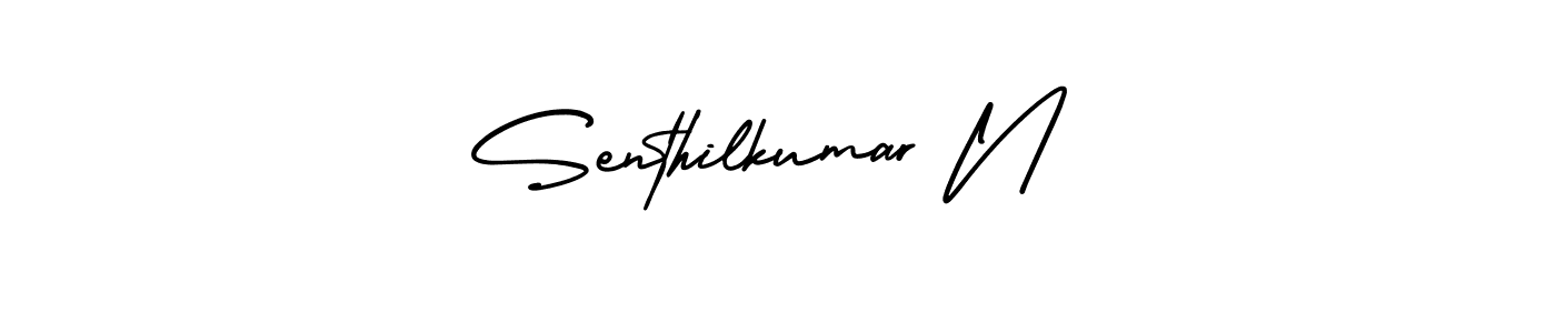 Make a short Senthilkumar N signature style. Manage your documents anywhere anytime using AmerikaSignatureDemo-Regular. Create and add eSignatures, submit forms, share and send files easily. Senthilkumar N signature style 3 images and pictures png