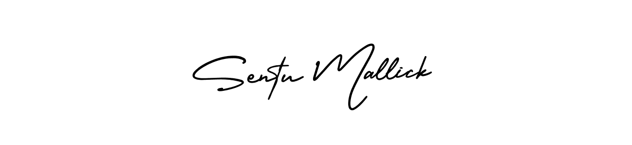 How to make Sentu Mallick signature? AmerikaSignatureDemo-Regular is a professional autograph style. Create handwritten signature for Sentu Mallick name. Sentu Mallick signature style 3 images and pictures png