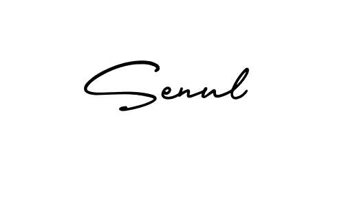 How to make Senul signature? AmerikaSignatureDemo-Regular is a professional autograph style. Create handwritten signature for Senul name. Senul signature style 3 images and pictures png