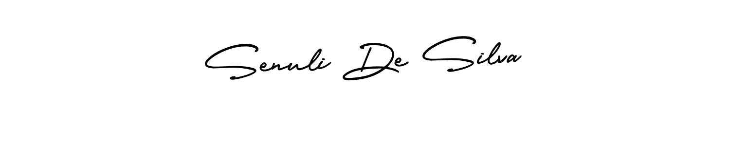 Check out images of Autograph of Senuli De Silva name. Actor Senuli De Silva Signature Style. AmerikaSignatureDemo-Regular is a professional sign style online. Senuli De Silva signature style 3 images and pictures png