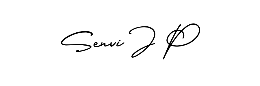 This is the best signature style for the Senvi J P name. Also you like these signature font (AmerikaSignatureDemo-Regular). Mix name signature. Senvi J P signature style 3 images and pictures png