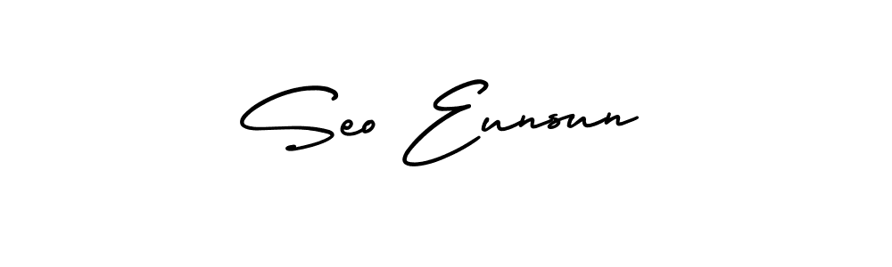 Make a beautiful signature design for name Seo Eunsun. With this signature (AmerikaSignatureDemo-Regular) style, you can create a handwritten signature for free. Seo Eunsun signature style 3 images and pictures png