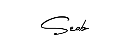 Create your official email sign-off with Seob name in AmerikaSignatureDemo-Regular style. Crisp, clean, and perfectly legible across all screens. Seob signature style 3 images and pictures png