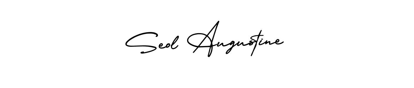 Seol Augustine stylish signature style. Best Handwritten Sign (AmerikaSignatureDemo-Regular) for my name. Handwritten Signature Collection Ideas for my name Seol Augustine. Seol Augustine signature style 3 images and pictures png