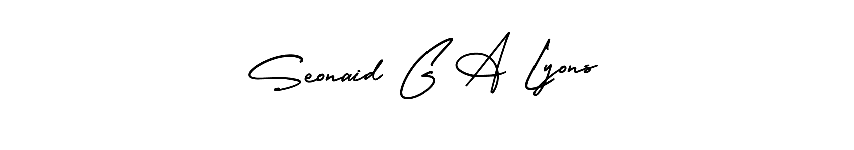 This is the best signature style for the Seonaid G A Lyons name. Also you like these signature font (AmerikaSignatureDemo-Regular). Mix name signature. Seonaid G A Lyons signature style 3 images and pictures png