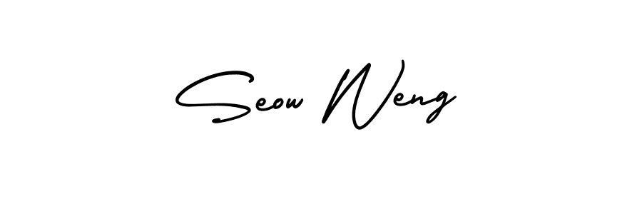 How to Draw Seow Weng signature style? AmerikaSignatureDemo-Regular is a latest design signature styles for name Seow Weng. Seow Weng signature style 3 images and pictures png