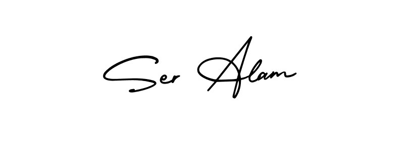 Ser Alam stylish signature style. Best Handwritten Sign (AmerikaSignatureDemo-Regular) for my name. Handwritten Signature Collection Ideas for my name Ser Alam. Ser Alam signature style 3 images and pictures png