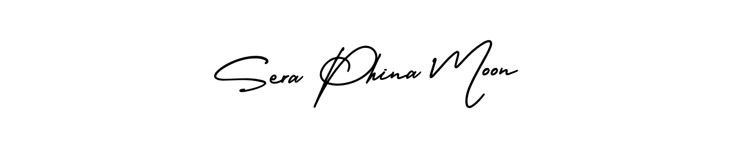 The best way (AmerikaSignatureDemo-Regular) to make a short signature is to pick only two or three words in your name. The name Sera Phina Moon include a total of six letters. For converting this name. Sera Phina Moon signature style 3 images and pictures png