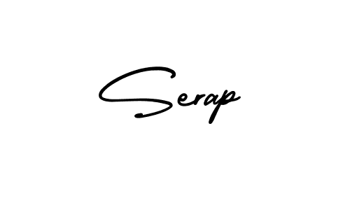 Make a beautiful signature design for name Serap. With this signature (AmerikaSignatureDemo-Regular) style, you can create a handwritten signature for free. Serap signature style 3 images and pictures png