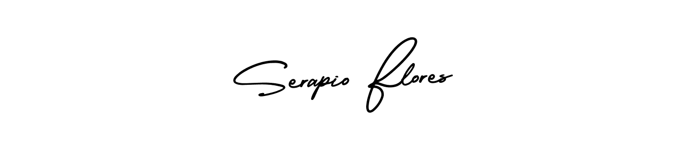 Create a beautiful signature design for name Serapio Flores. With this signature (AmerikaSignatureDemo-Regular) fonts, you can make a handwritten signature for free. Serapio Flores signature style 3 images and pictures png