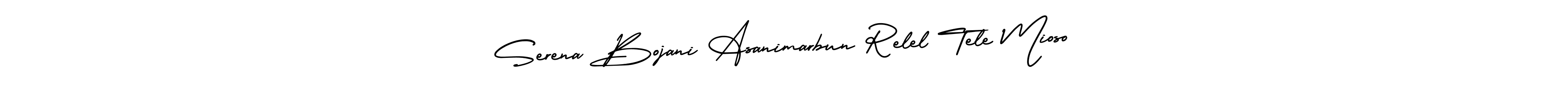 Similarly AmerikaSignatureDemo-Regular is the best handwritten signature design. Signature creator online .You can use it as an online autograph creator for name Serena Bojani Asanimarbun Relel Tele Mioso. Serena Bojani Asanimarbun Relel Tele Mioso signature style 3 images and pictures png