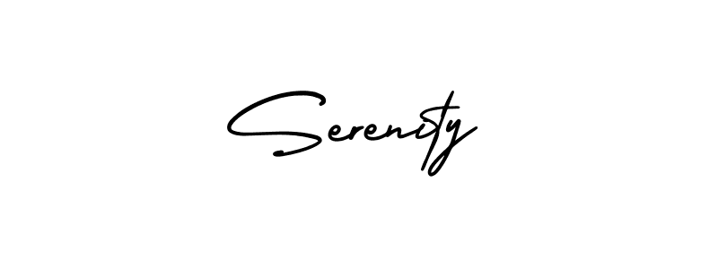 How to make Serenity name signature. Use AmerikaSignatureDemo-Regular style for creating short signs online. This is the latest handwritten sign. Serenity signature style 3 images and pictures png