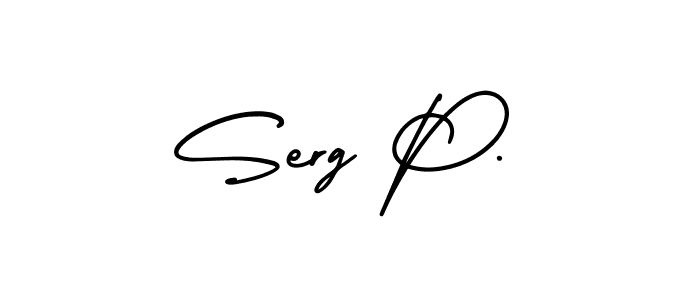 if you are searching for the best signature style for your name Serg P.. so please give up your signature search. here we have designed multiple signature styles  using AmerikaSignatureDemo-Regular. Serg P. signature style 3 images and pictures png