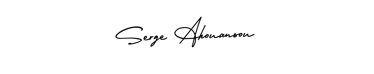 Serge Ahouansou stylish signature style. Best Handwritten Sign (AmerikaSignatureDemo-Regular) for my name. Handwritten Signature Collection Ideas for my name Serge Ahouansou. Serge Ahouansou signature style 3 images and pictures png