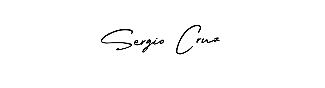 You should practise on your own different ways (AmerikaSignatureDemo-Regular) to write your name (Sergio Cruz) in signature. don't let someone else do it for you. Sergio Cruz signature style 3 images and pictures png