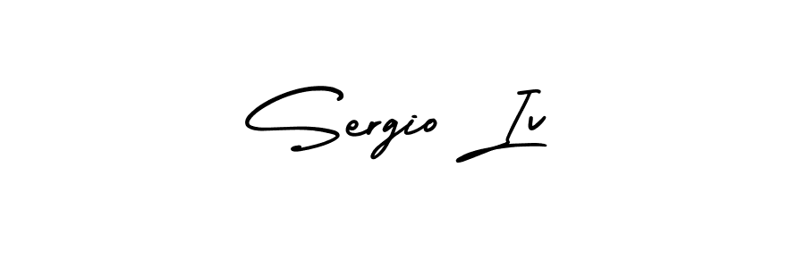 Use a signature maker to create a handwritten signature online. With this signature software, you can design (AmerikaSignatureDemo-Regular) your own signature for name Sergio Iv. Sergio Iv signature style 3 images and pictures png