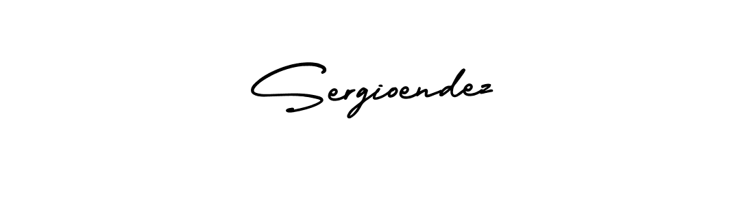 How to make Sergioendez name signature. Use AmerikaSignatureDemo-Regular style for creating short signs online. This is the latest handwritten sign. Sergioendez signature style 3 images and pictures png