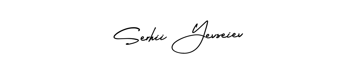 Serhii Yevseiev stylish signature style. Best Handwritten Sign (AmerikaSignatureDemo-Regular) for my name. Handwritten Signature Collection Ideas for my name Serhii Yevseiev. Serhii Yevseiev signature style 3 images and pictures png