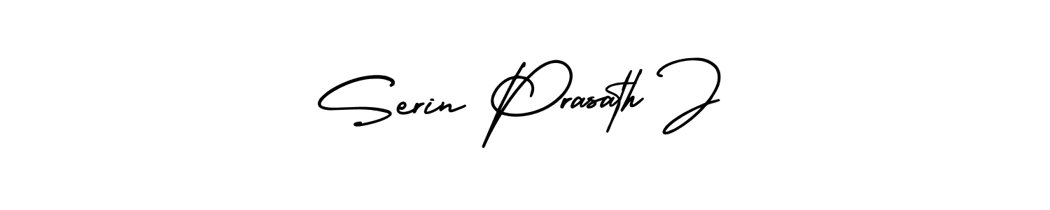 It looks lik you need a new signature style for name Serin Prasath J. Design unique handwritten (AmerikaSignatureDemo-Regular) signature with our free signature maker in just a few clicks. Serin Prasath J signature style 3 images and pictures png