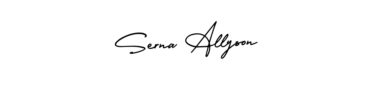 Here are the top 10 professional signature styles for the name Serna Allyson. These are the best autograph styles you can use for your name. Serna Allyson signature style 3 images and pictures png