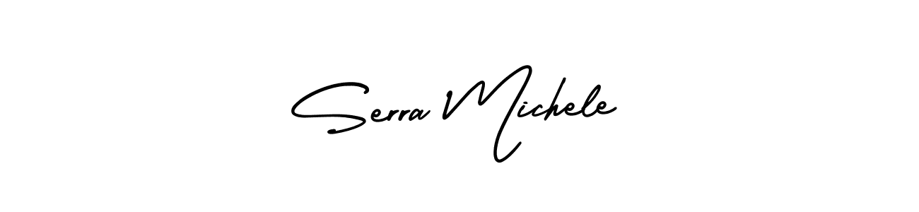 How to make Serra Michele name signature. Use AmerikaSignatureDemo-Regular style for creating short signs online. This is the latest handwritten sign. Serra Michele signature style 3 images and pictures png